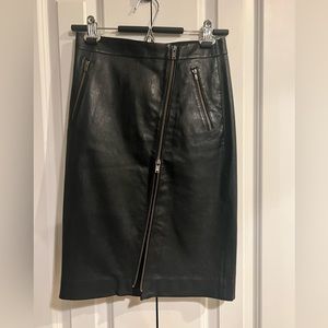 Leather jcrew mini skirt
